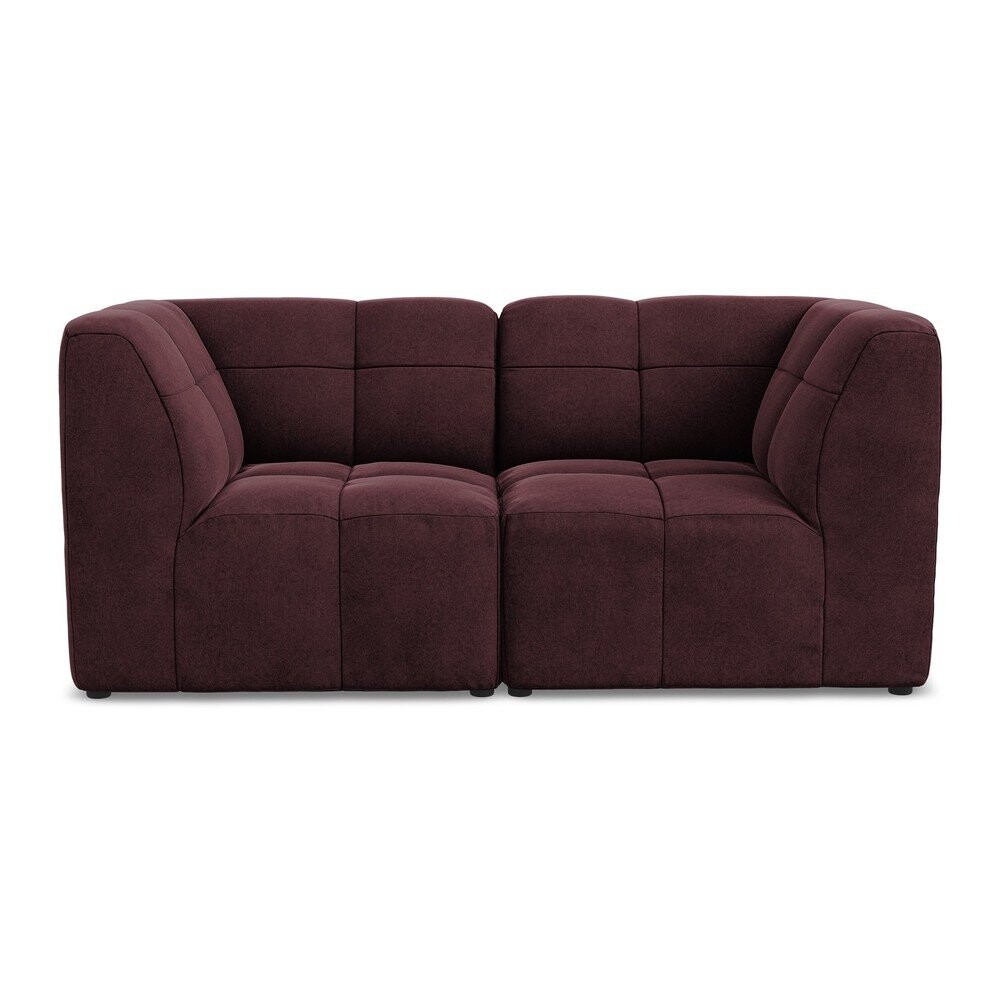 Vínová sametová pohovka 180 cm Aloha – Makamii