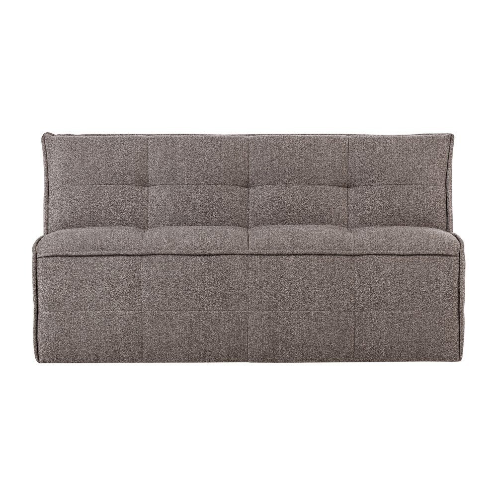 Hnědá polstrovaná lavice z textilie bouclé Cluster – vtwonen