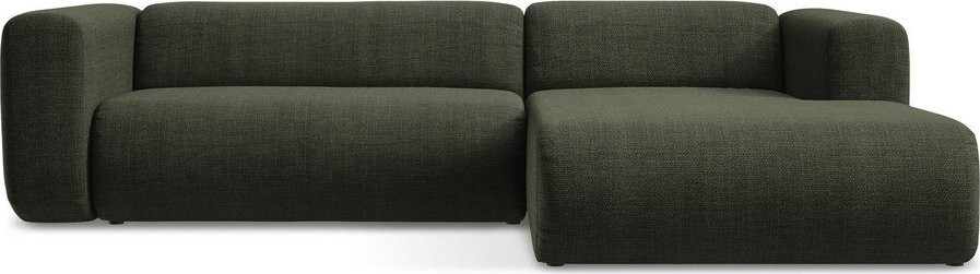 Zelená rohová pohovka (pravý roh/s lenoškou) Ekahi – Makamii