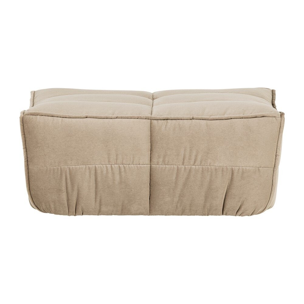 Béžová čalouněná sametová podnožka Cluster – vtwonen