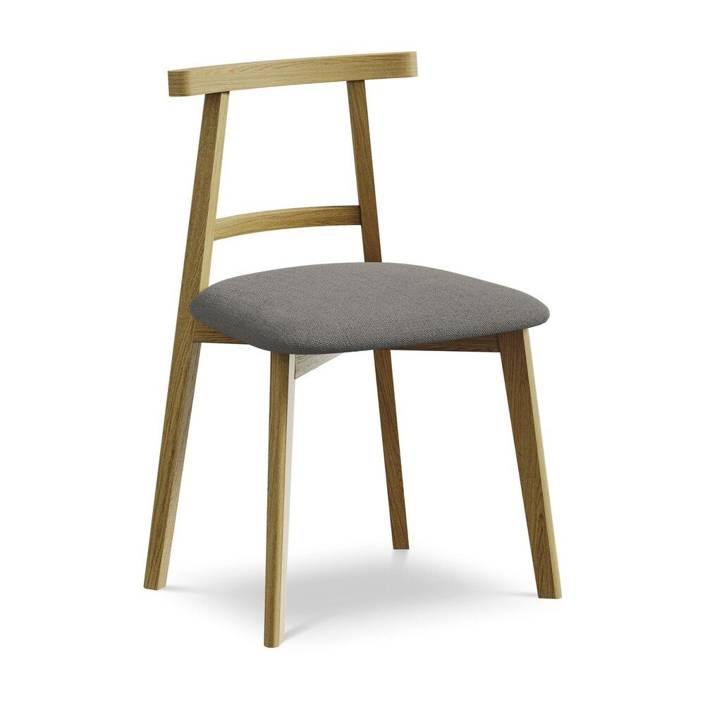 Šedá jídelní židle z masivního dřeva Ohelo – Makamii