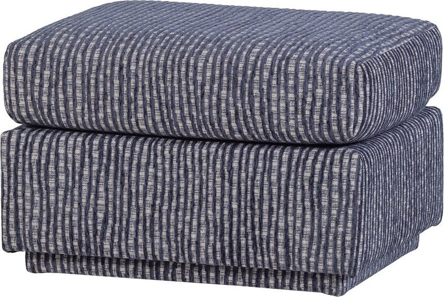 Šedomodrá čalouněná podnožka Lou – WOOOD