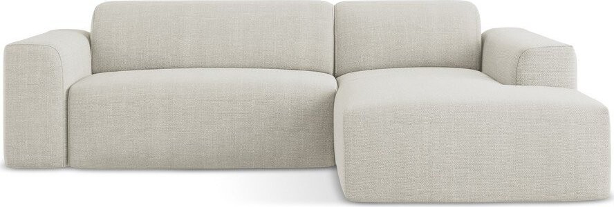 Béžová rohová pohovka (pravý roh/s lenoškou) Keli – Makamii