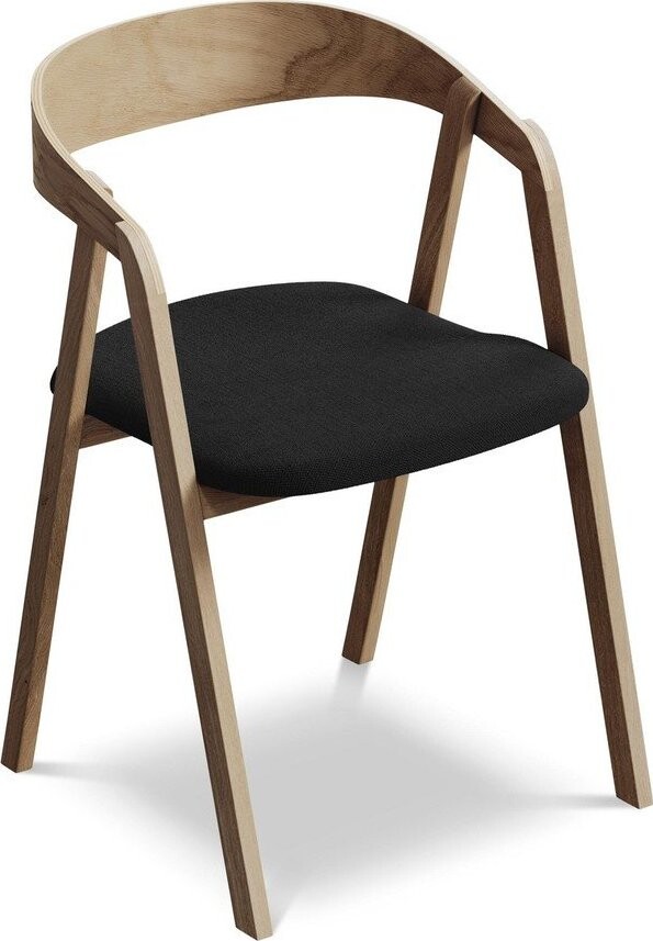 Černé jídelní křeslo z masivního dřeva Erika – Makamii