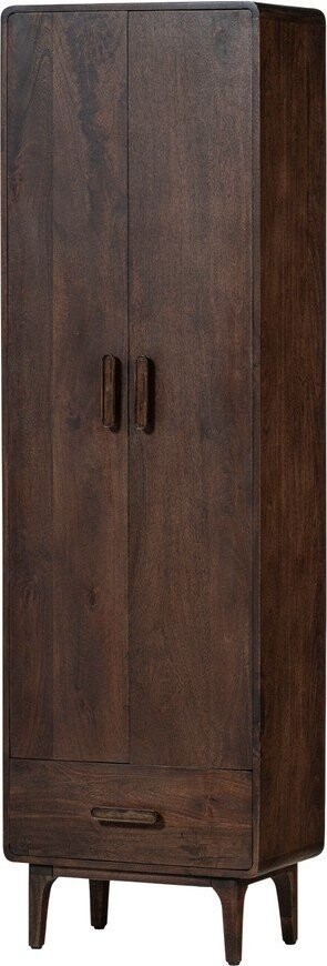 Skříňka z mangového dřeva v tmavě přírodní barvě 60x200x35 cm Liya – WOOOD