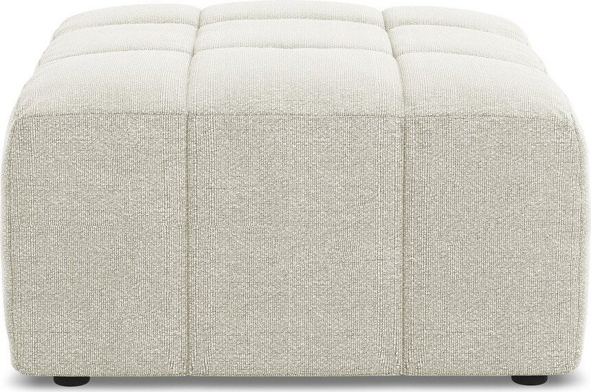 Béžová podnožka z textilie bouclé Aloha – Makamii