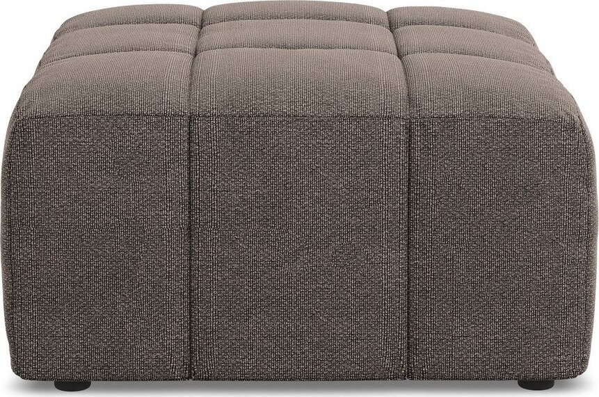 Hnědá podnožka z textilie bouclé Aloha – Makamii