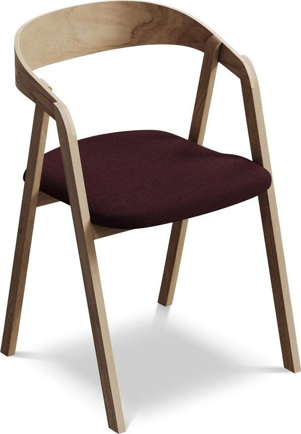 Vínové jídelní křeslo z masivního dřeva Erika – Makamii