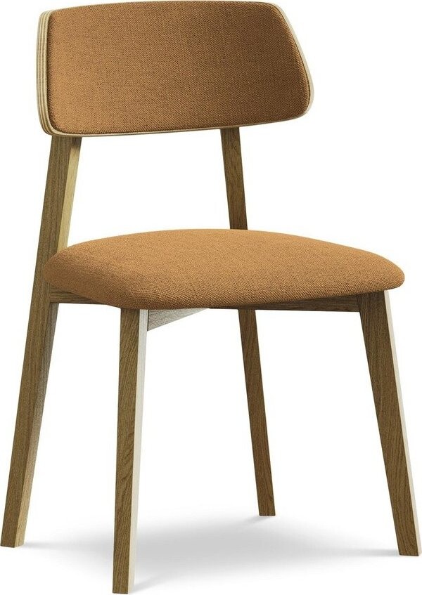 Jídelní židle z masivního dřeva v terakotové barvě Niu – Makamii