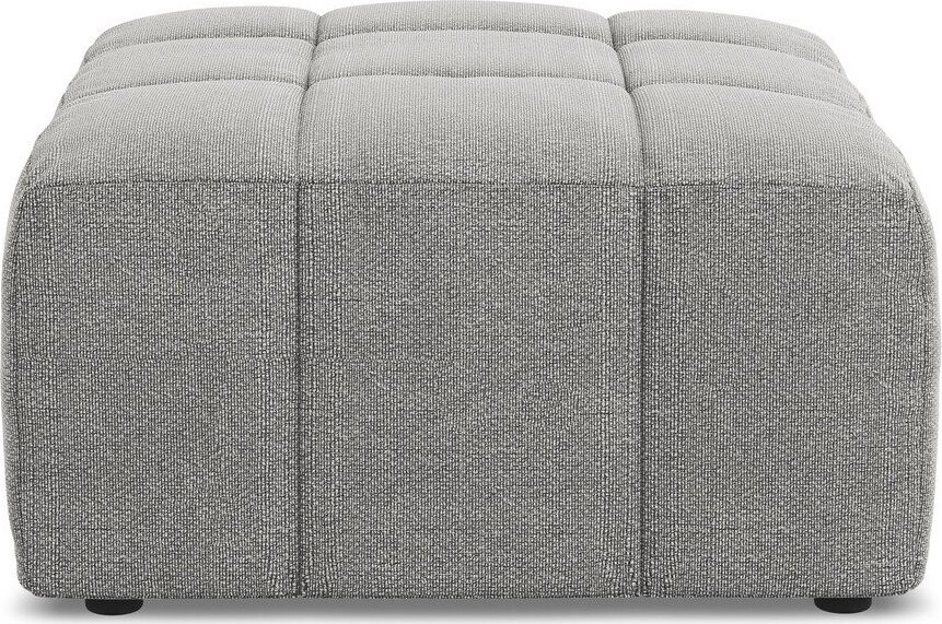 Šedá podnožka z textilie bouclé Aloha – Makamii