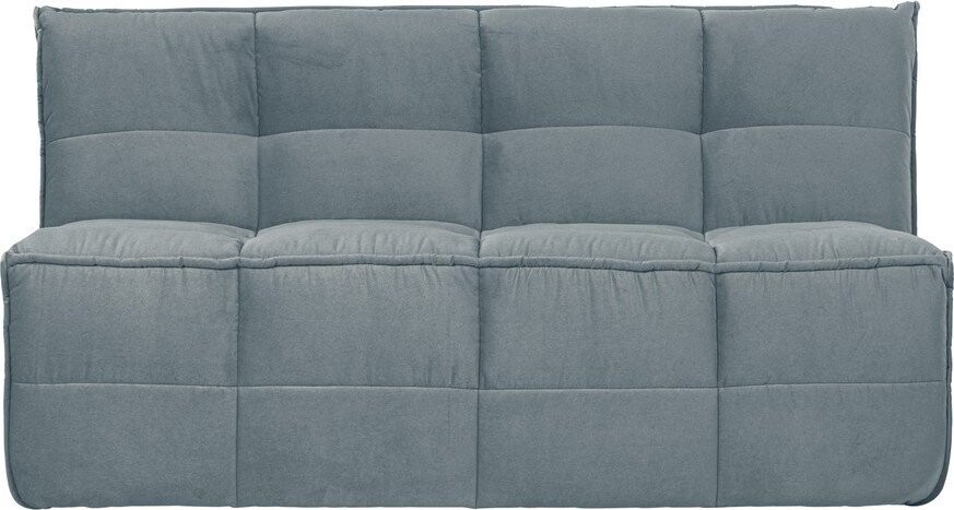 Modrá sametová polstrovaná lavice Cluster – vtwonen