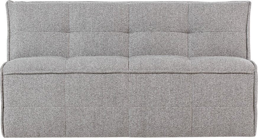 Světle šedá polstrovaná lavice z textilie bouclé Cluster – vtwonen