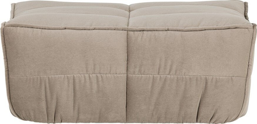 Taupe čalouněná sametová podnožka Cluster – vtwonen