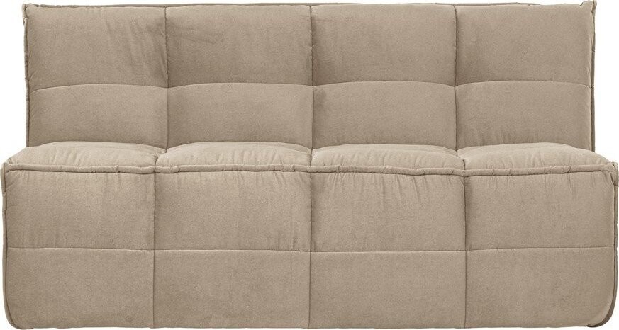 Béžová sametová polstrovaná lavice Cluster – vtwonen