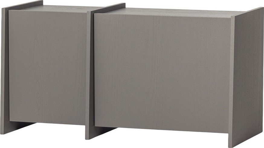 Šedý TV stolek v dekoru jasanu 102x53x44 cm Brock – WOOOD