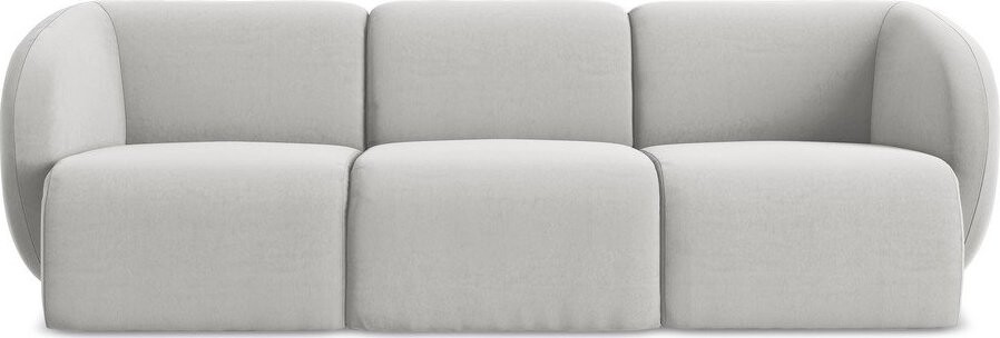 Světle šedá sametová pohovka 244 cm Lani – Makamii