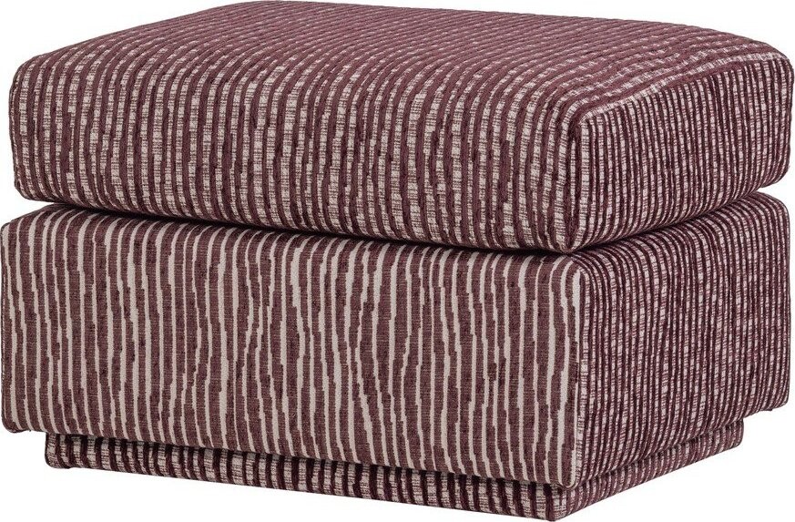 Vínová čalouněná podnožka Lou – WOOOD