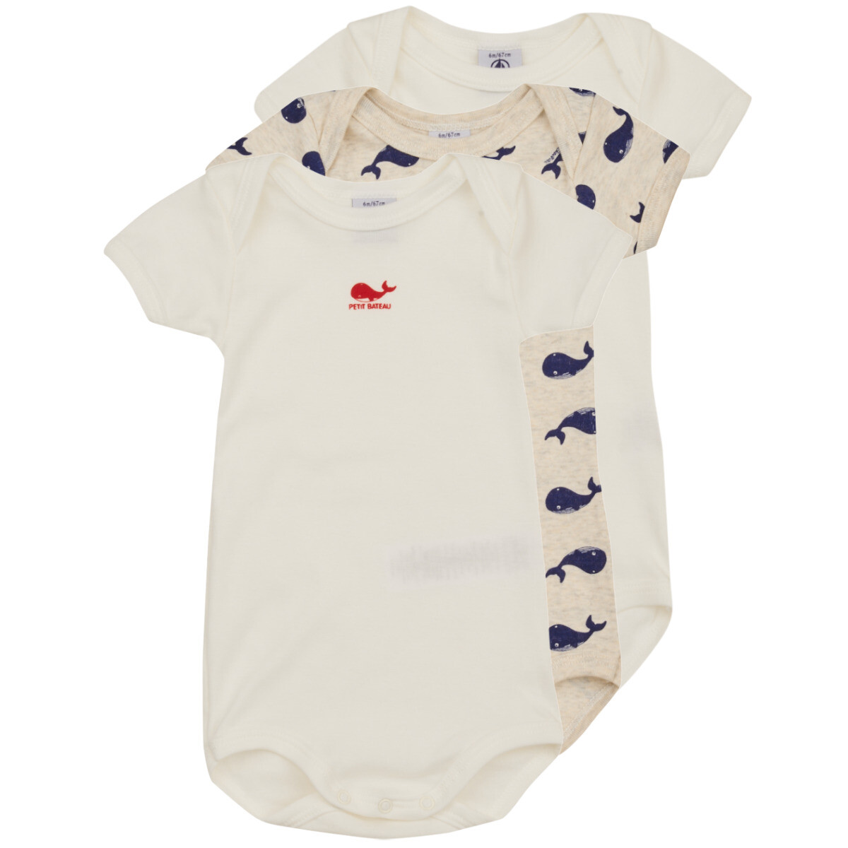 Petit Bateau  A07EO00 X3  Bílá