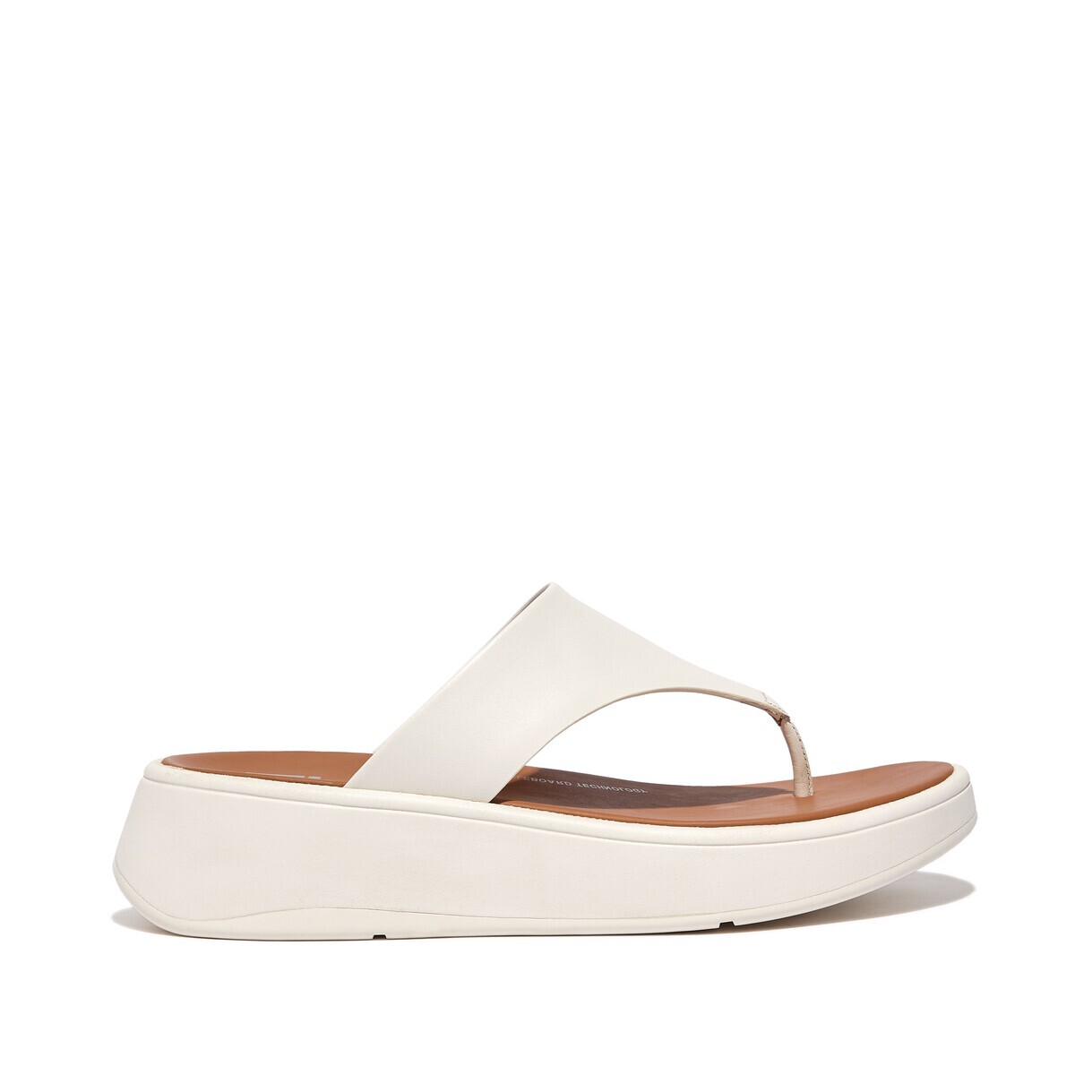 FitFlop  F-MODE LEATHER TOE-POST SANDALS  Bílá