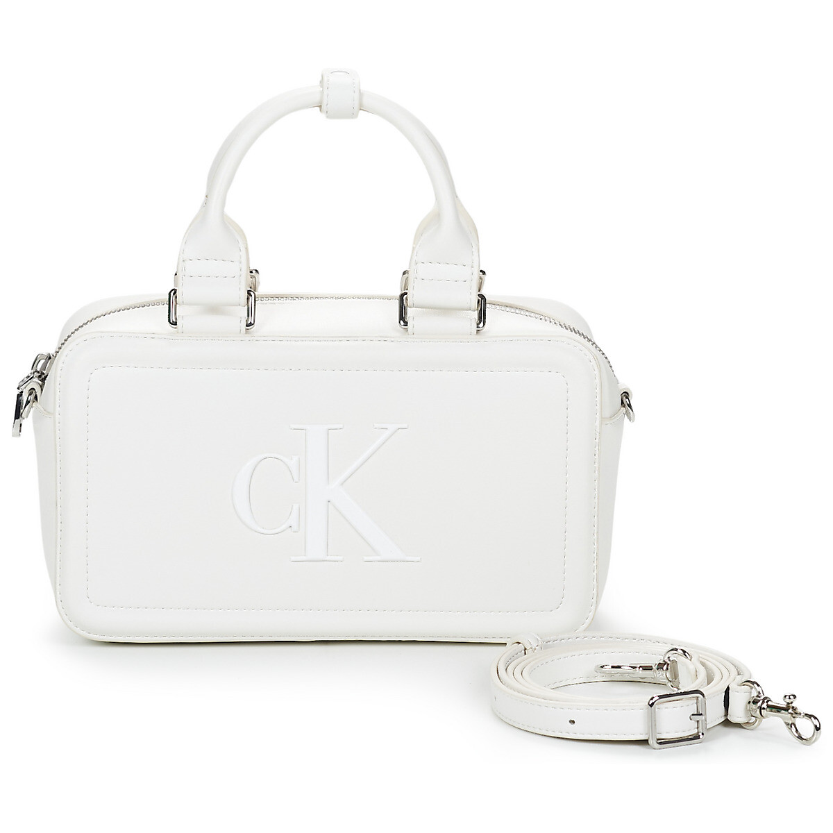 Calvin Klein Jeans  BOLD CK BAULETTO CROSSBODY  Bílá
