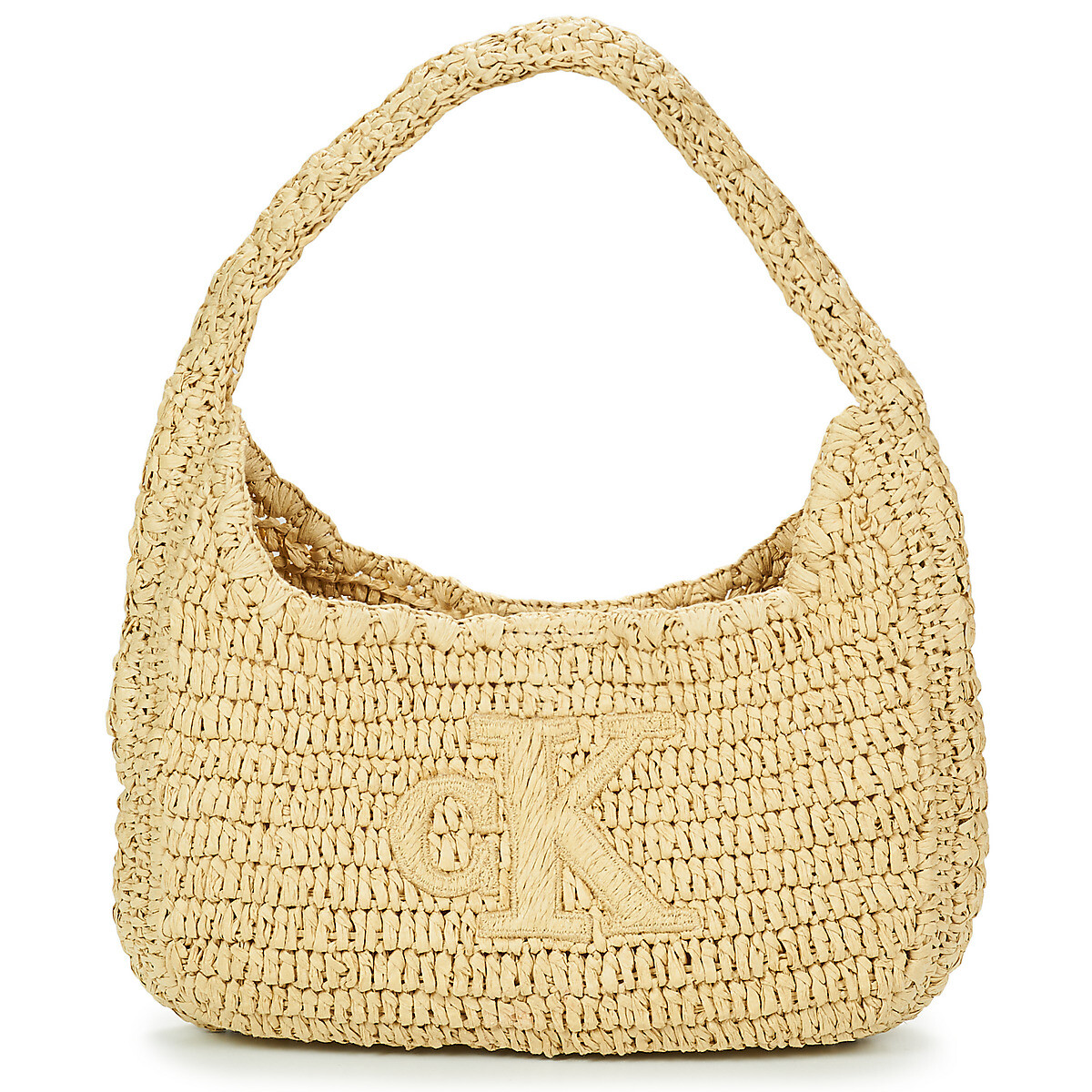 Calvin Klein Jeans  BOLD CK RAFFIA SM SHOULDER BAG  Béžová