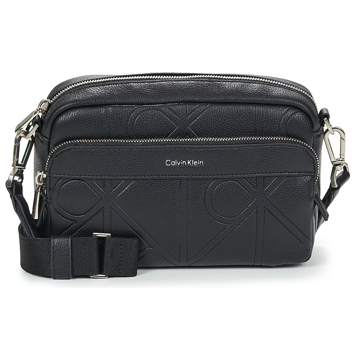 Calvin Klein Jeans  EMBLEM AOP EMBOSS CAMERA BAG  Černá
