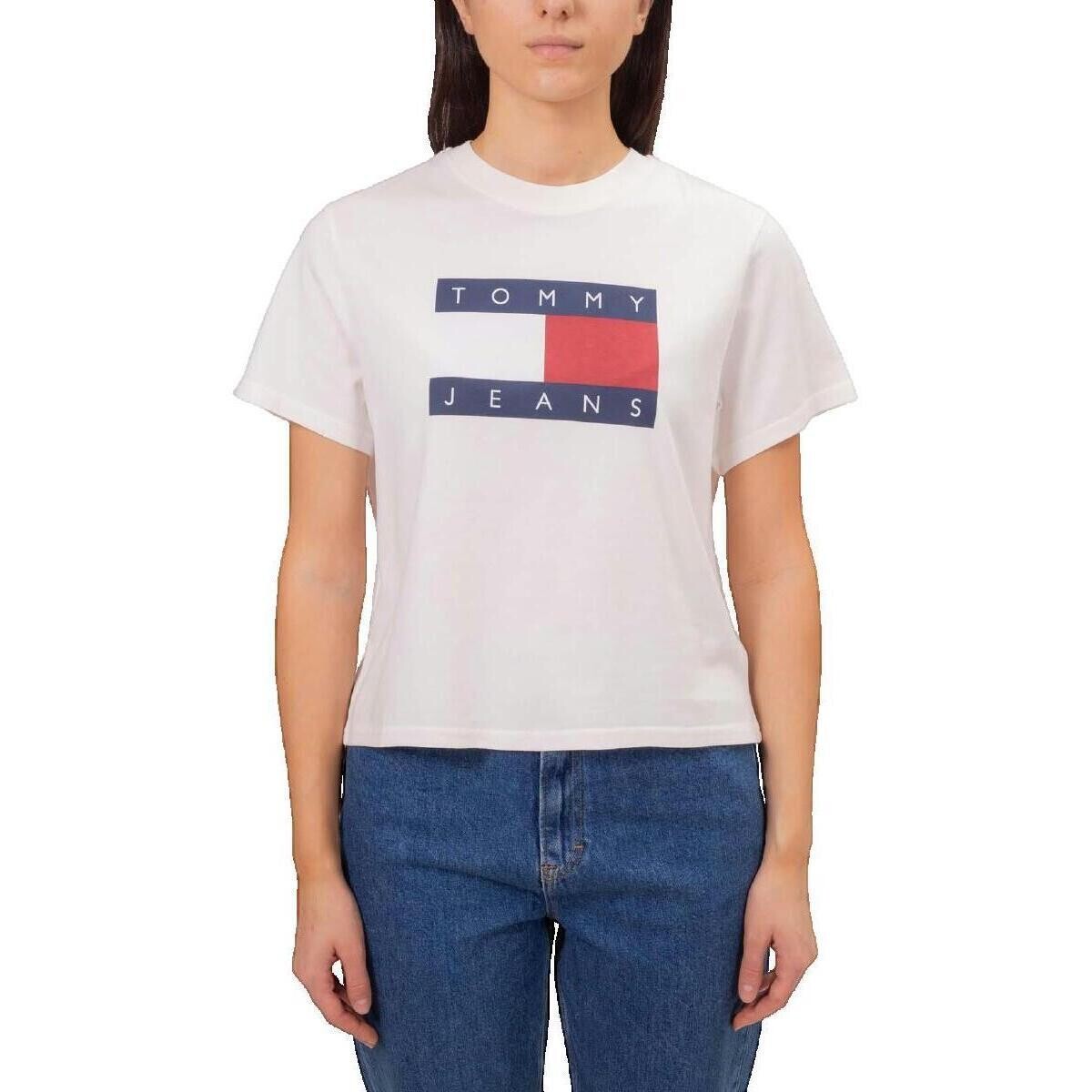 Tommy Hilfiger  T-shirt Tommy Hilfiger coupe boxy blanc  Bílá