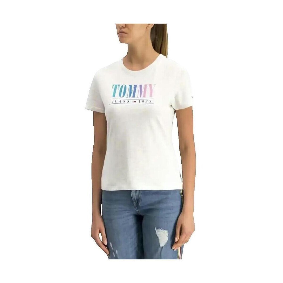 Tommy Hilfiger  T-shirt Tommy Hilfiger Summer multicolor  Bílá