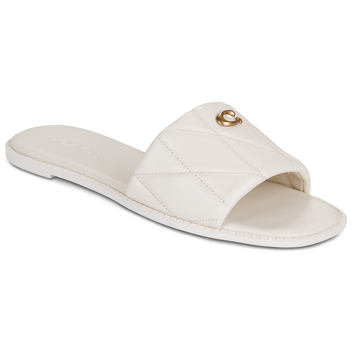 Coach  HOLLY QUILTED LEATHER SANDAL  Bílá