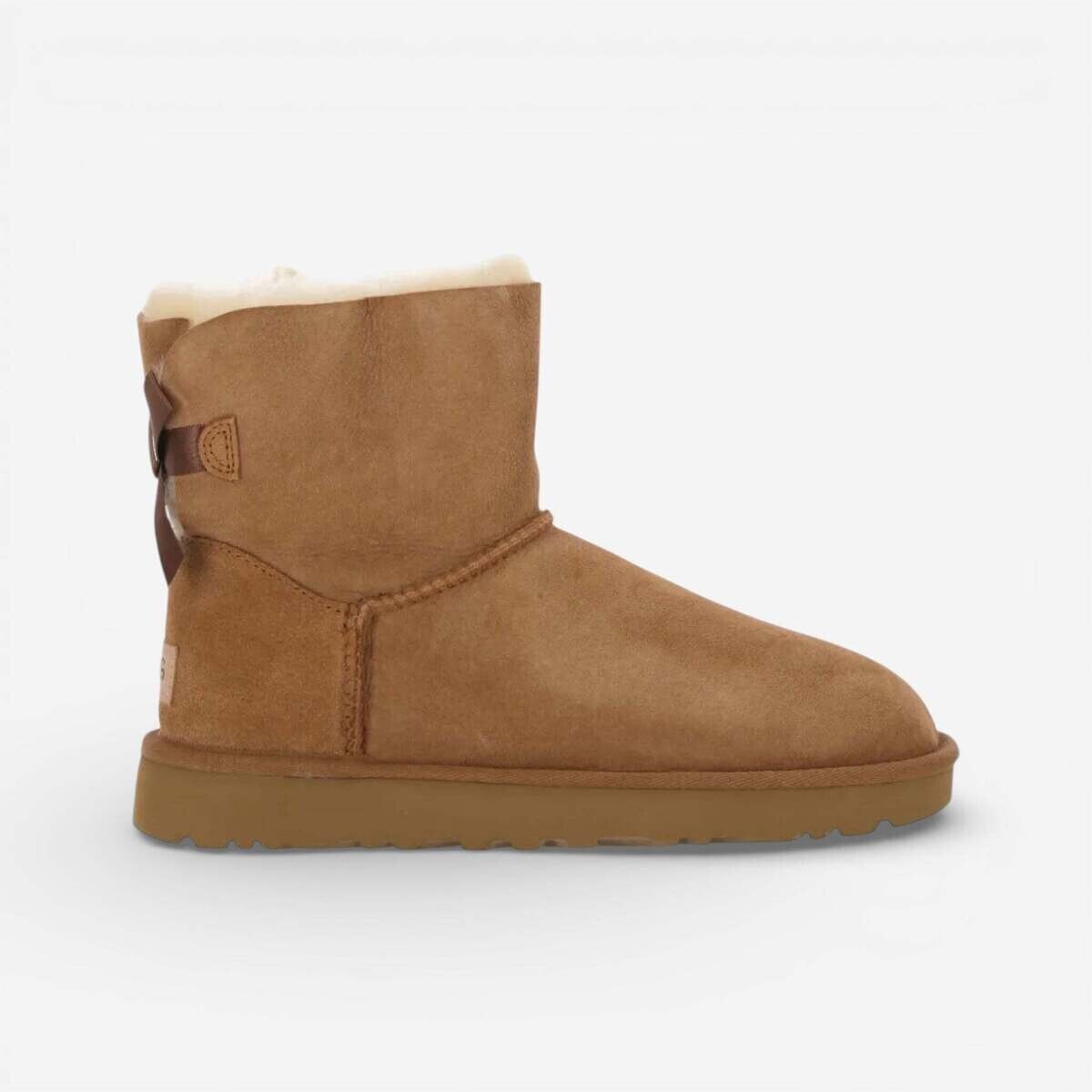 UGG  Mini Bailey Bow II Chestnut (Women's)  Bílá