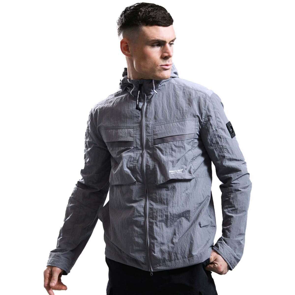 Marshall Artist  Sicuro Hooded Overshirt Volcanic Grey  Šedá