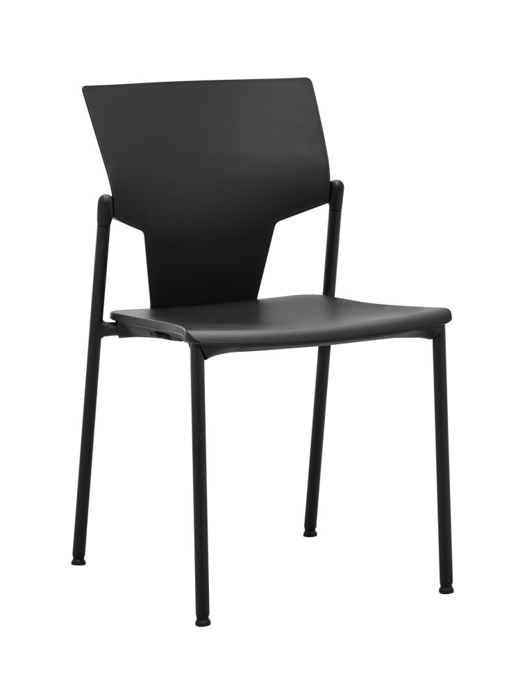 Konferenční židle KVADRATO 131 – černý plast, RIM