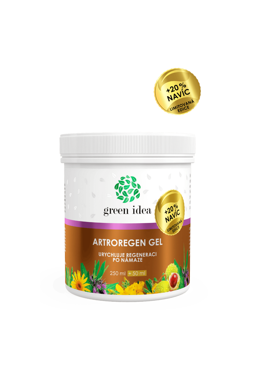 Artroregen masážní gel - limitovaná edice + 20 % NAVÍC 300 ml - Green idea