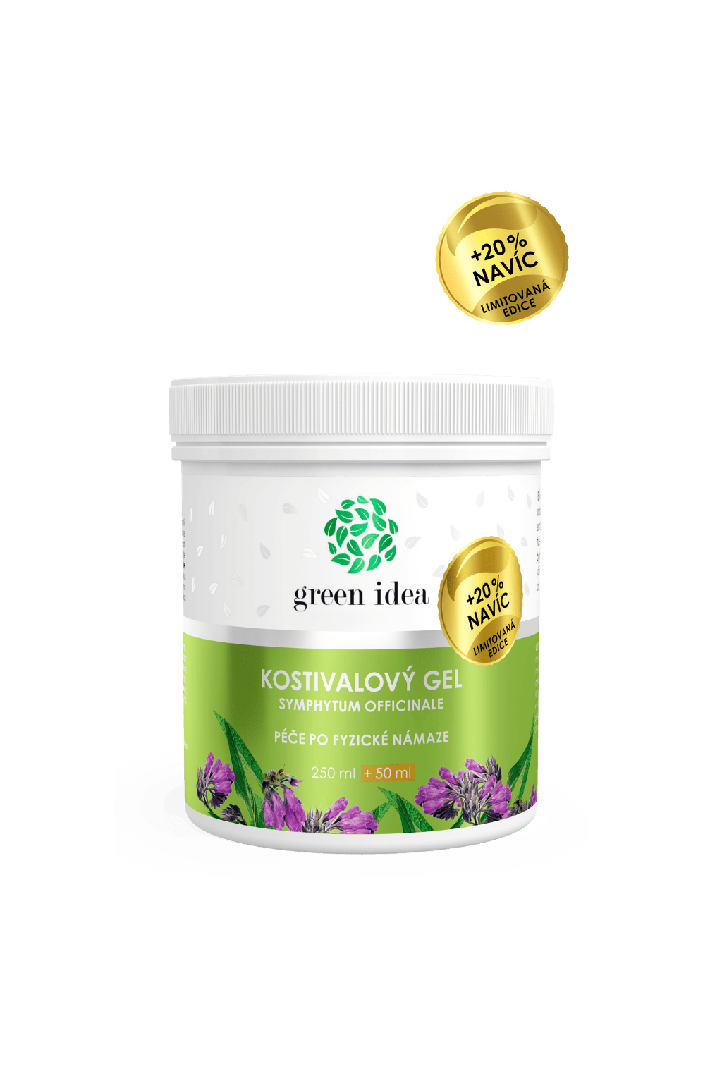 Kostivalový masážní gel - limitovaná edice + 20 % NAVÍC 300 ml - Green idea
