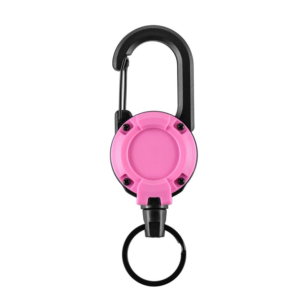 Karabina se šňůrou M-Tac Carabiner with Cable - růžová-černá