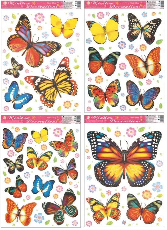 Anděl Okenní fólie - motýli - 364