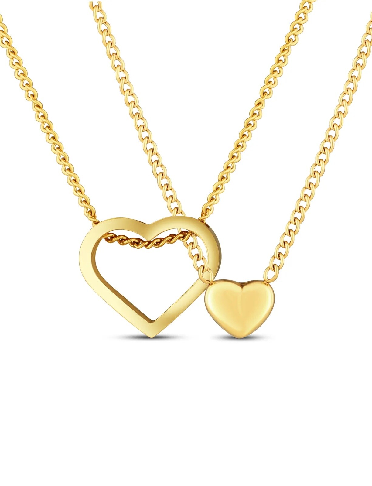 Vuch Set náhrdelníků Srdce Claribel Gold (2 náhrdelníky)