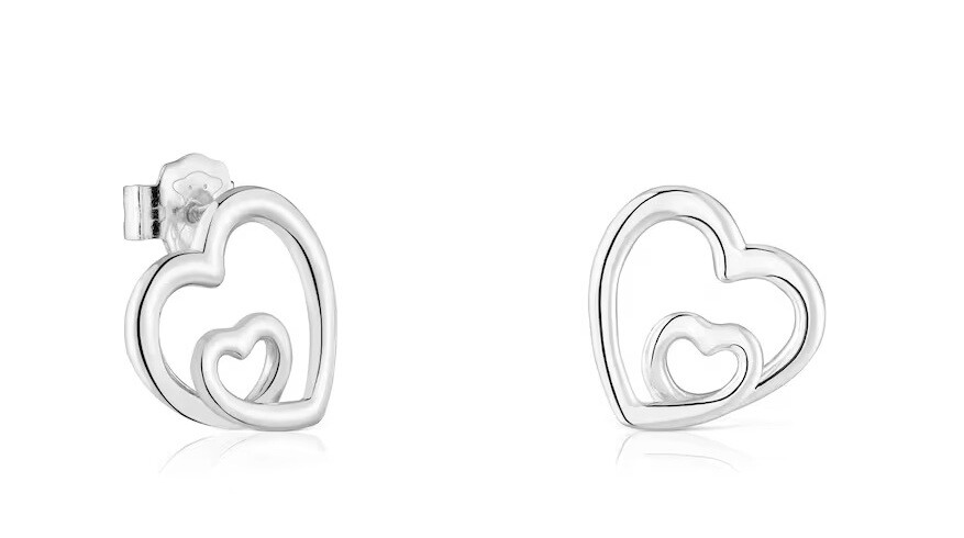 Tous Stříbrné srdíčkové náušnice Flechazo 1004570800