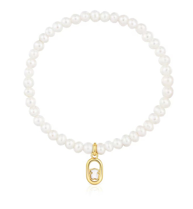 Tous Perlový náramek s pozlaceným přívěskem Camille 1004561300