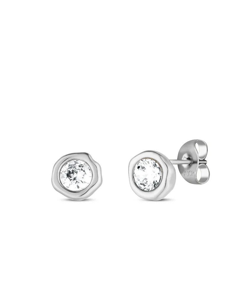 Vuch Stylové peckové náušnice Ellin Silver