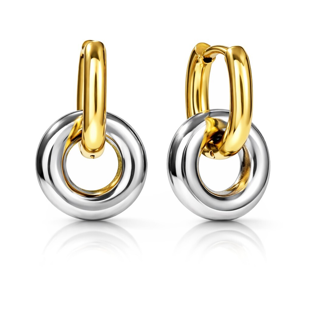 Troli Půvabné bicolor náušnice 2v1 VJDE0108012-PS