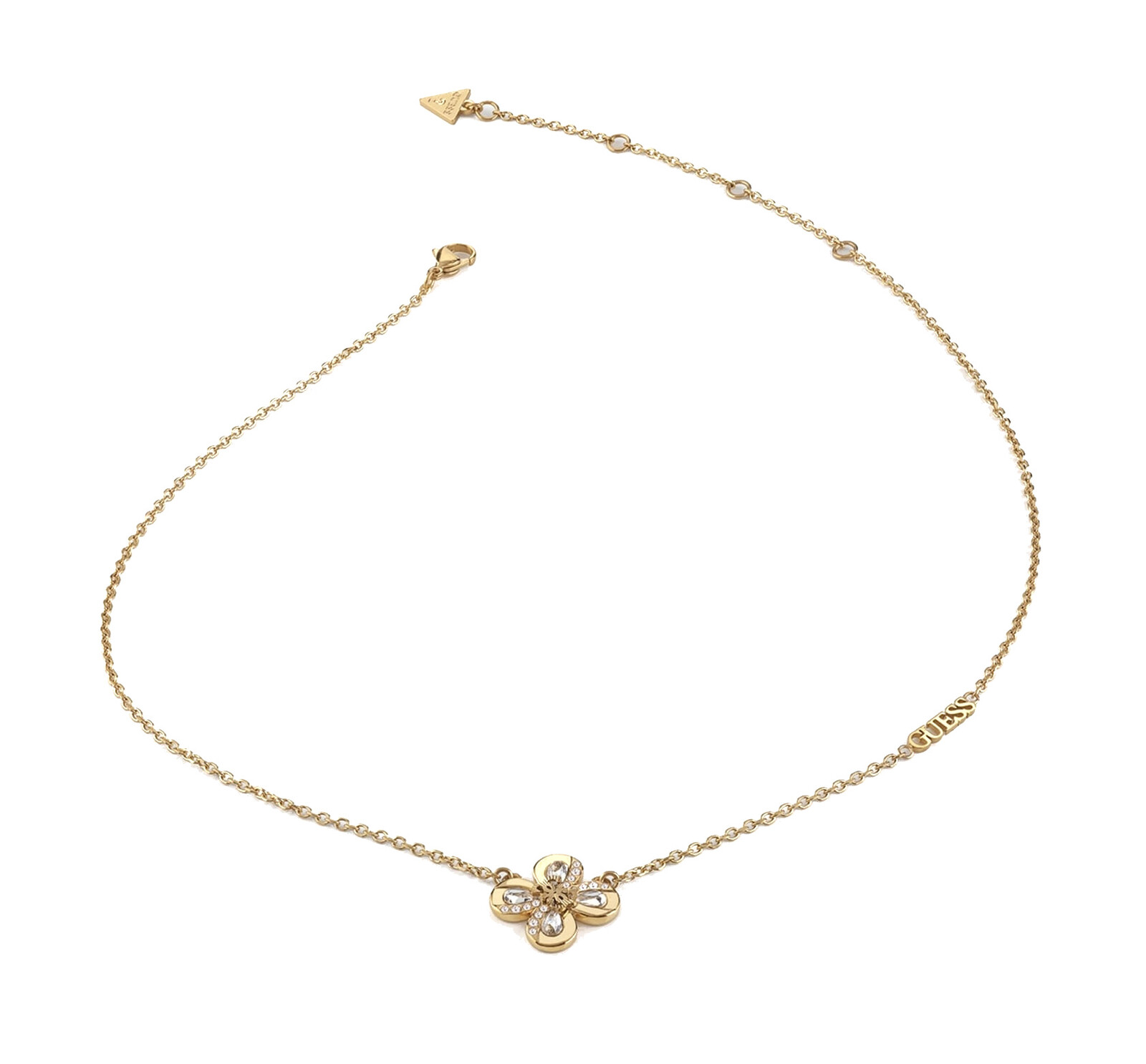 Guess Pozlacený náhrdelník Amazing Blossom JUBN03057JWYGT/U