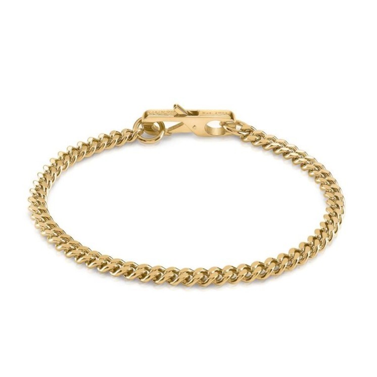 Guess Stylový pozlacený náramek My Chains JUMB01332JWYG 19 cm