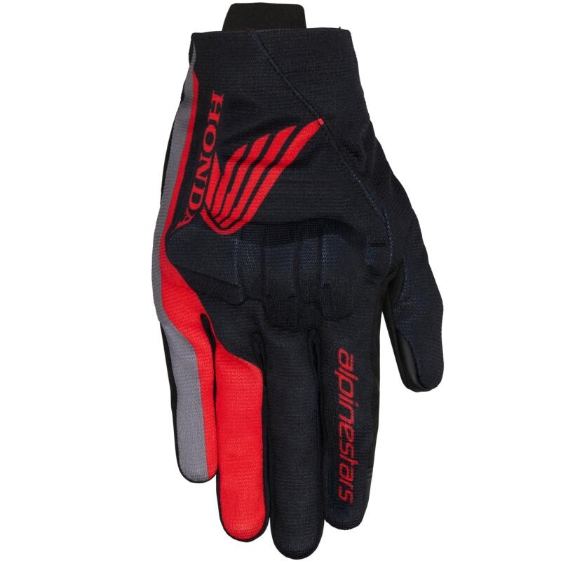 Alpinestars Rukavice na motorku Reef V2 kolekce Honda černo-červeno-šedé