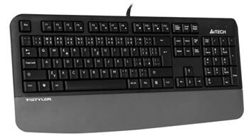 A4tech FStyler FK20, multimediální kancelářská klávesnice, CZ/US, USB, šedá