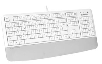 A4tech FStyler FK20, multimediální kancelářská klávesnice, CZ/US, USB, bílá