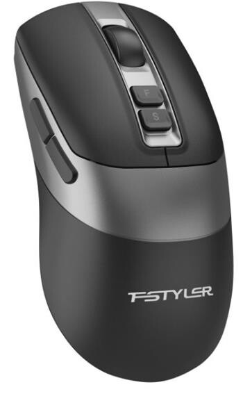 A4tech FStyler FB50C Plus, bezdrátová kancelářská myš, BT+2,4GHz, černá