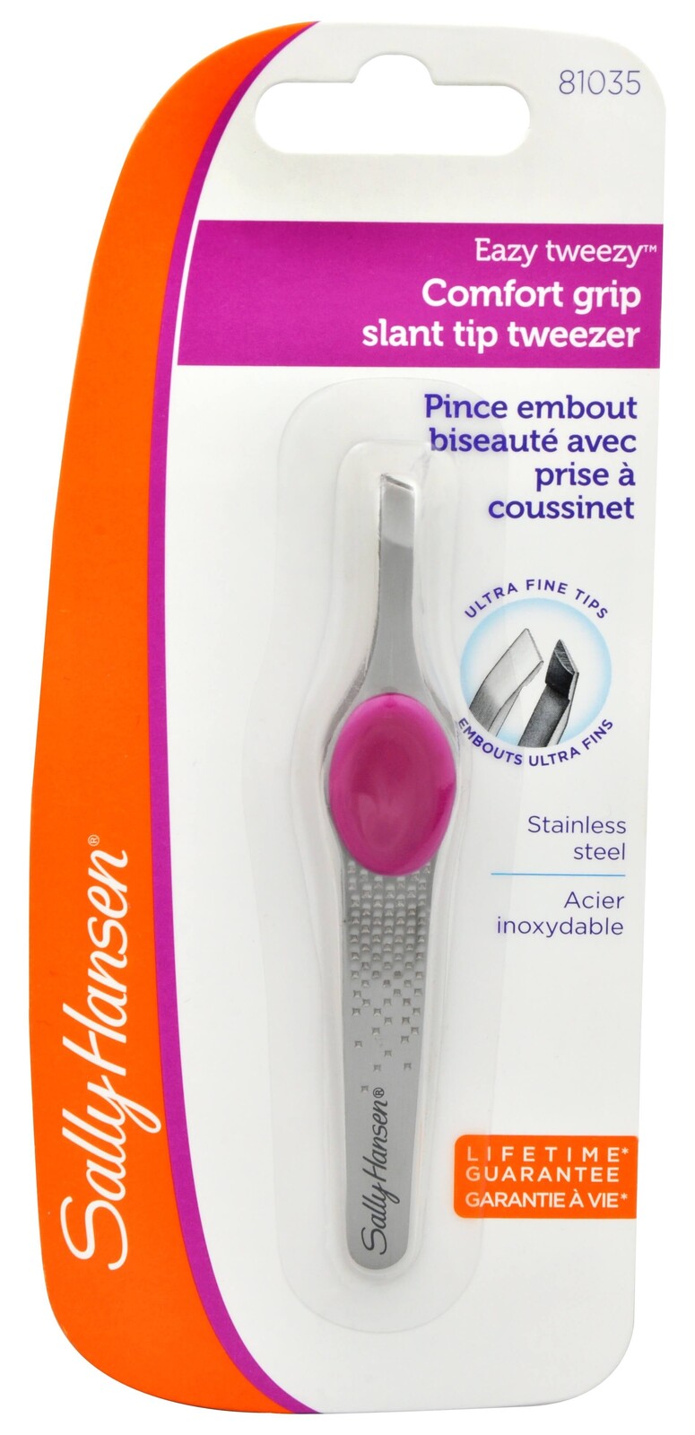 Sally Hansen Pinzeta se šikmou špičkou Comfort Grip Slant Tip Tweezer 81035