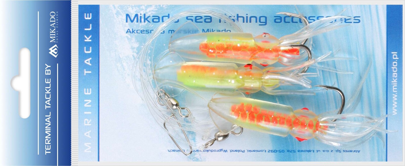 Mikado Mořský návazec Kalmár žlutý 3x4/0, Squid