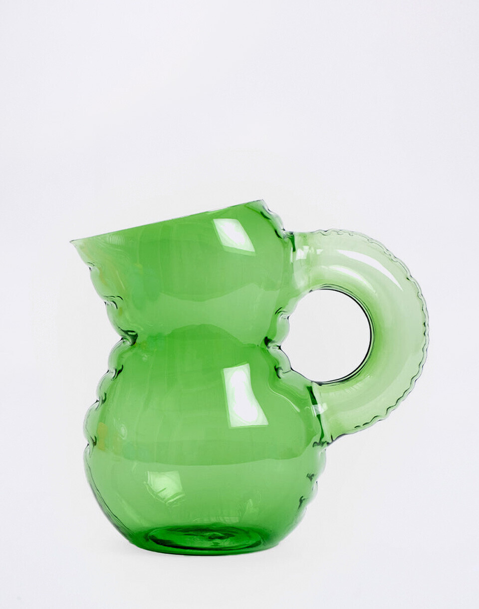 HOME STUDYO Jug EMILY EMERALD GLASS